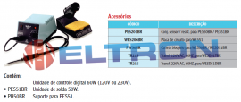 Estações de Solda Digital 60W weller WES51AV1 (120V)
WES51AV2 (230V)