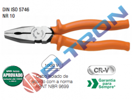 219018BR / 219018BBR ALICATE UNIVERSAL ISOLADO 6 CRV BELZER 14251I