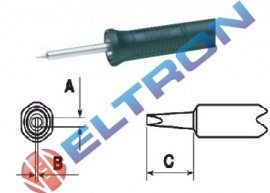 NT6BR Ponta de Fenda 1,6mm x 0,4mm X 7,4mm para Ferro de Solda WMPBR