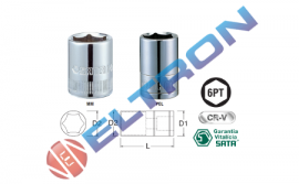 ST11301SC Soquetes Sextavados 1/4" CR-V Sata 3,5MM