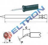 NT1XBR Ponta Cônica Curva 0,4mm x 1,6mm x 8,6mm para Ferro de Solda WMPBR